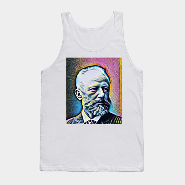 Pyotr Ilyich Tchaikovsky Portrait | Pyotr Ilyich Tchaikovsky Artwork 10 Tank Top by JustLit